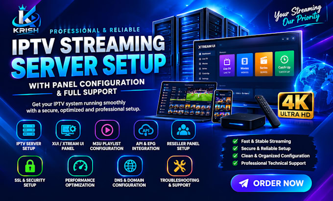 setup and configure your streaming server and xui panel