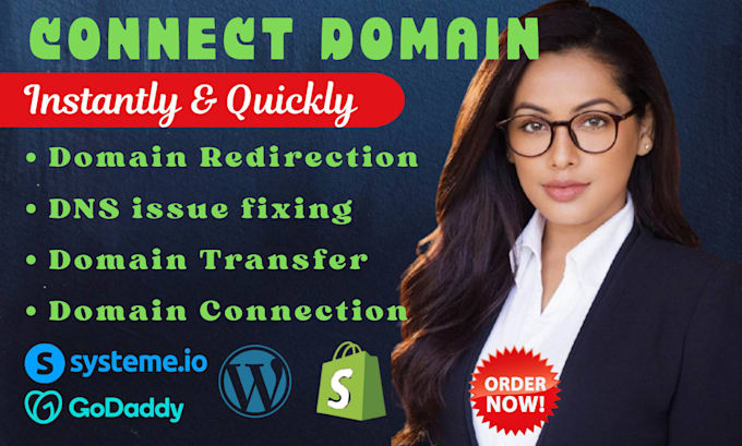 connect domain, transfer domain and redirect domain to any website, fix dns