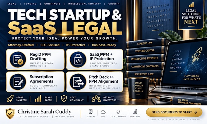 draft a premium attorney backed reg d ppm for tech startups