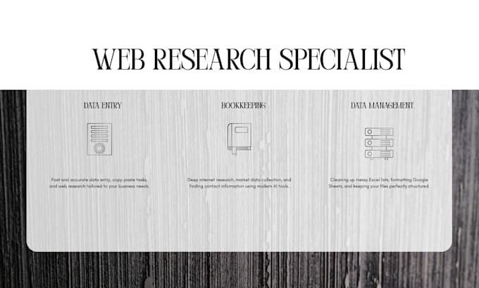 be your expert virtual assistant for data entry and web research
