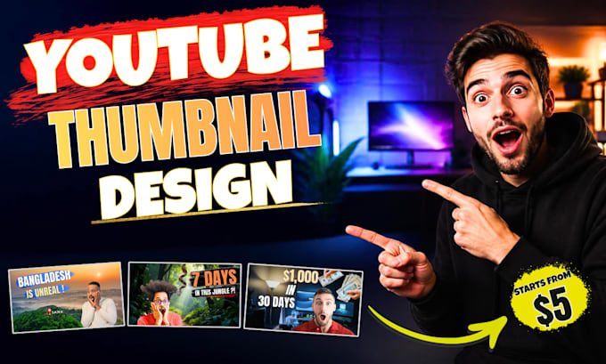 design a high CTR youtube thumbnail