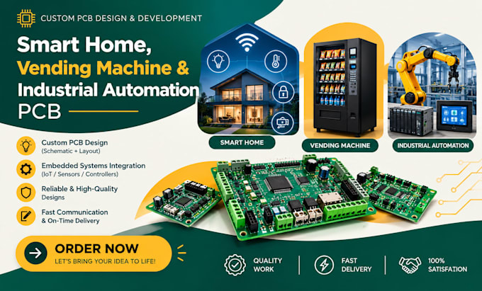design smart home, vending machine and industrial automation pcb