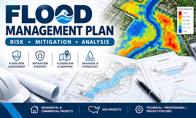 create a flood management plan, flood risk and mitigation report
