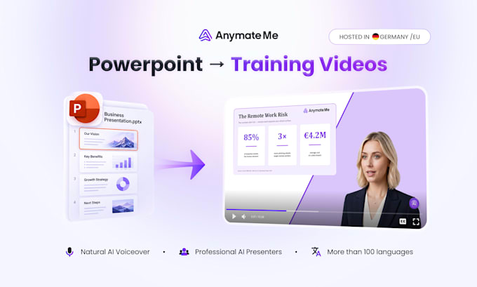 turn your powerpoint into a video with voiceover or avatar