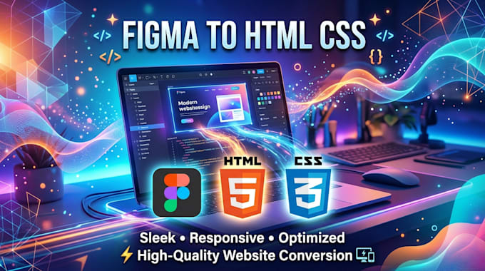 convert figma to html css responsive website