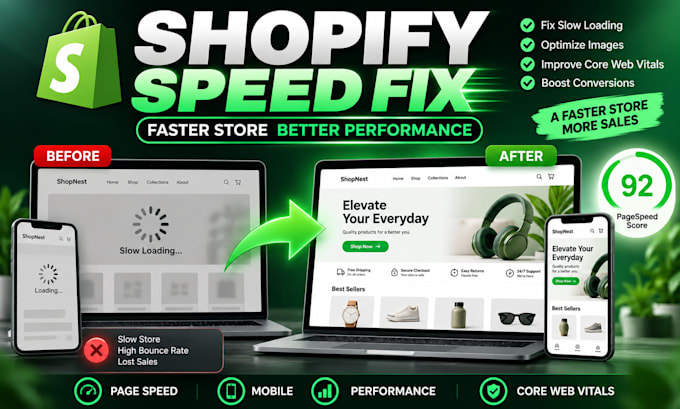 fix shopify store speed improve page speed performance