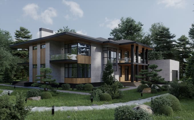 create photorealistic architectural exterior renders