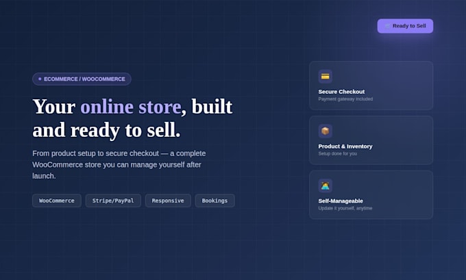 build your online store or ecommerce website