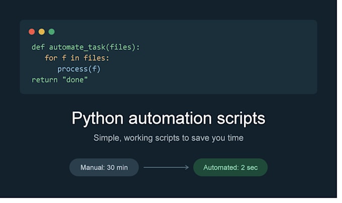 write a simple python script to automate your task
