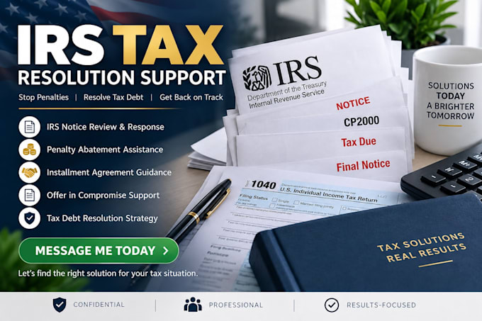 resolve irs issues, irs tax problems, tax debt and help reduce irs penalties