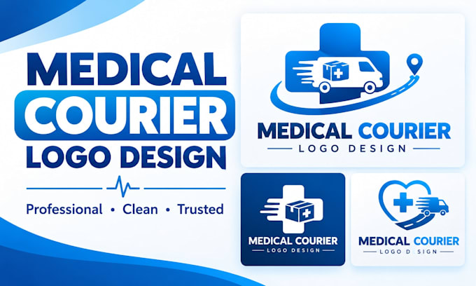 design a professional medical courier logo