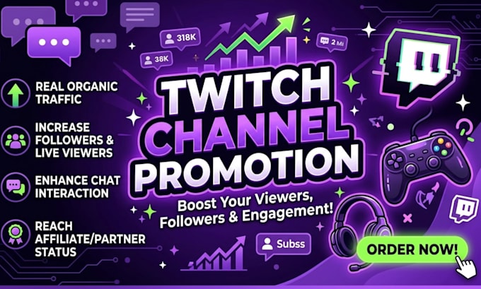 do twitch channel promotion to boast views