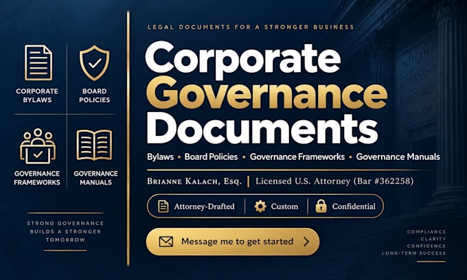 draft premium corporate governance documents