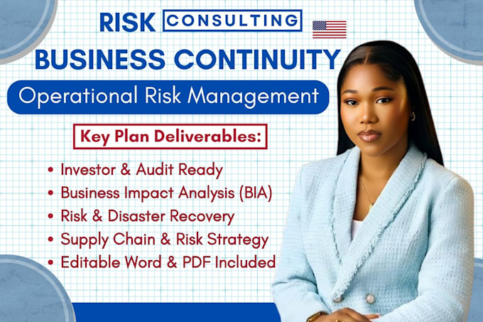write a business continuity plan and operational risk management strategy