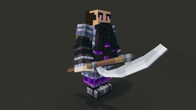create custom minecraft 3d model, animation, textures in blockbench