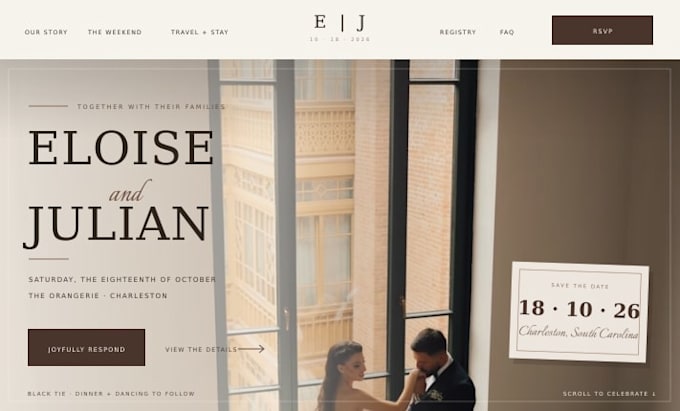 design squarespace wedding website for photographers and videographers