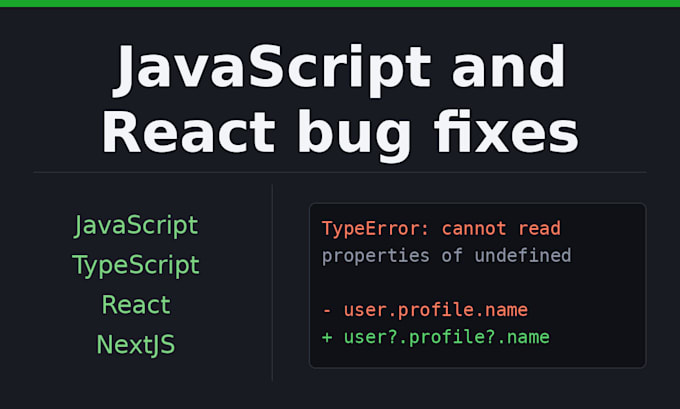fix javascript, react, nodejs and nextjs bugs