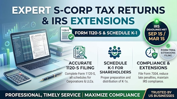 prepare and file form 7004 for your s corp tax extension