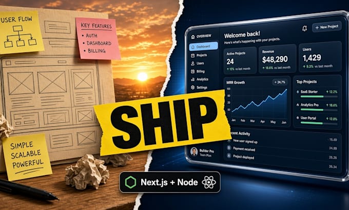 build a full stack saas with nextjs react and node