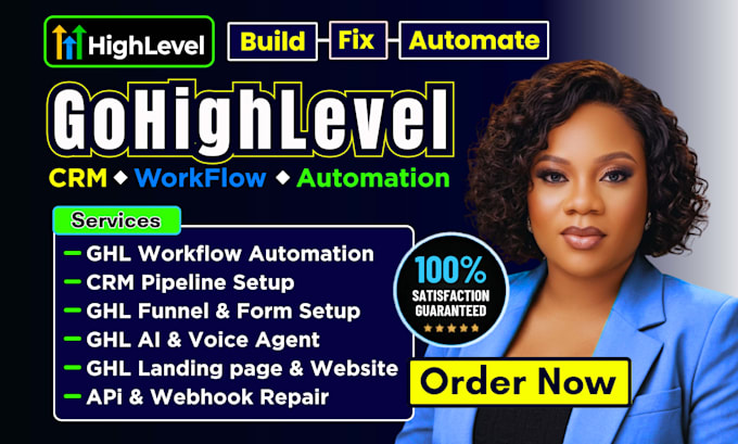 build and fix gohighlevel workflow, gohighlevel CRM automation, ghl sales funnel