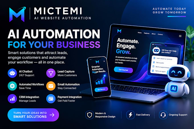 build an ai  powered website with smart automation and chatbot