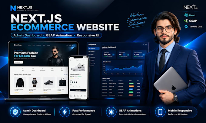 build a modern e commerce website with admin dashboard