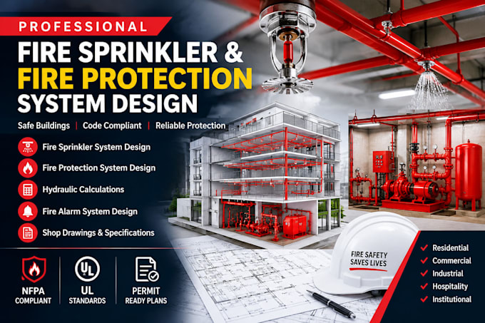 design fire sprinkler and fire protection systems and calculations