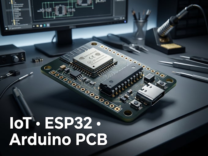 design iot, esp32 and arduino pcb