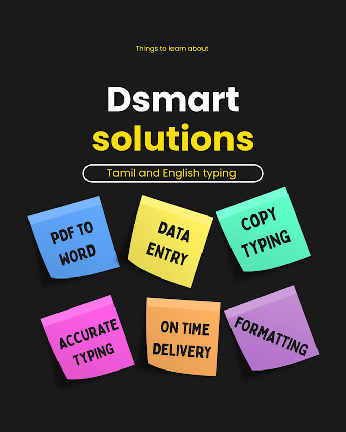 do accurate tamil and english typing and data entry