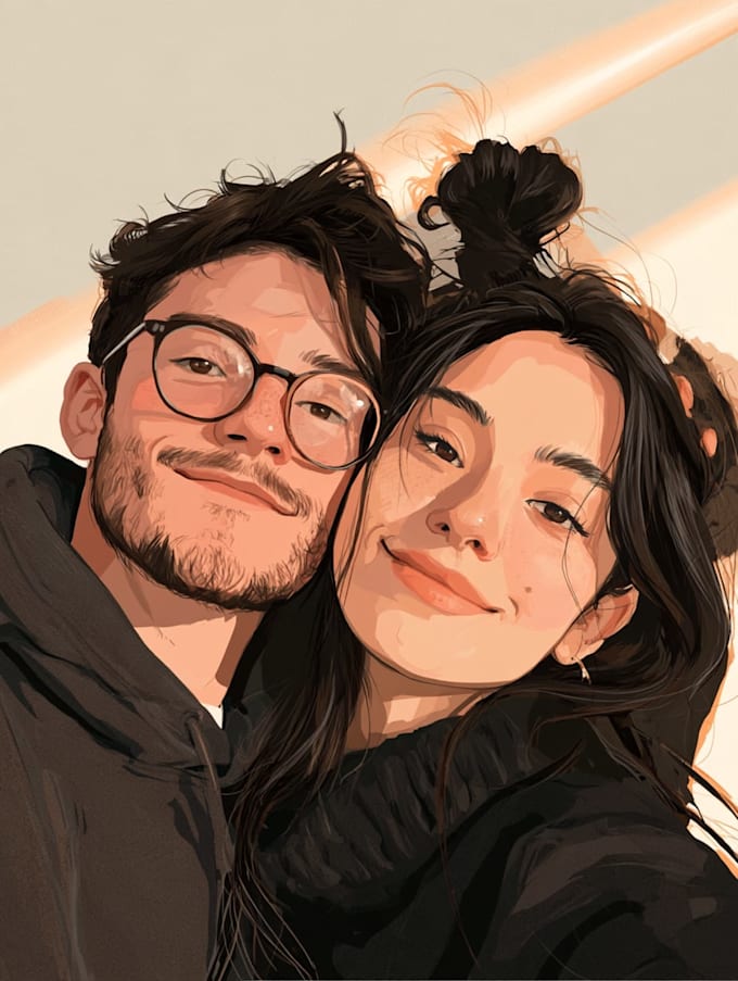 make couple portrait illustration