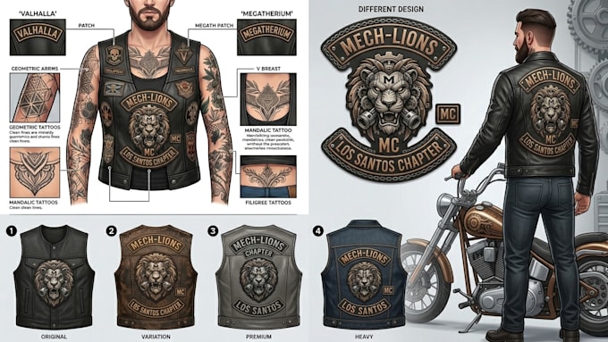 create mc kuttes kuttess fivem vest flag mc bike patch kuttes