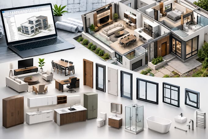 create custom revit families and bim components for architecture