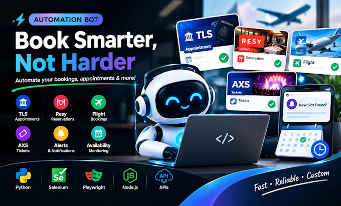 appointment bot reservation bot auto booking bot notification bot monitor bot