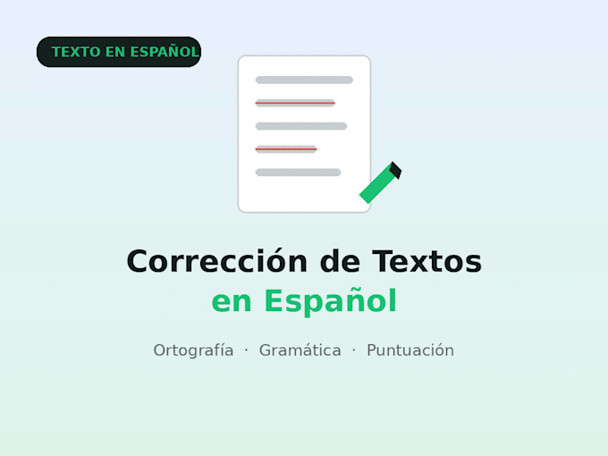 proofread and correct your spanish text