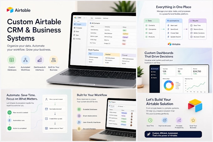 build a custom airtable CRM with automations