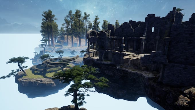 make ue5 open world rpg fantasy 3d game environments and unity game level design