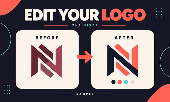 edit your logo recolor change text and remove the background