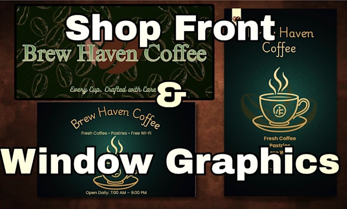design professional shopfront, storefront, signage, banner and window graphics