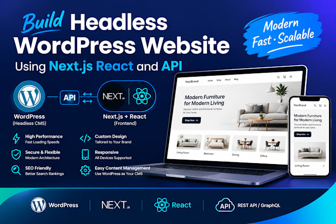 build headless wordpress website using nextjs react and wordpress api