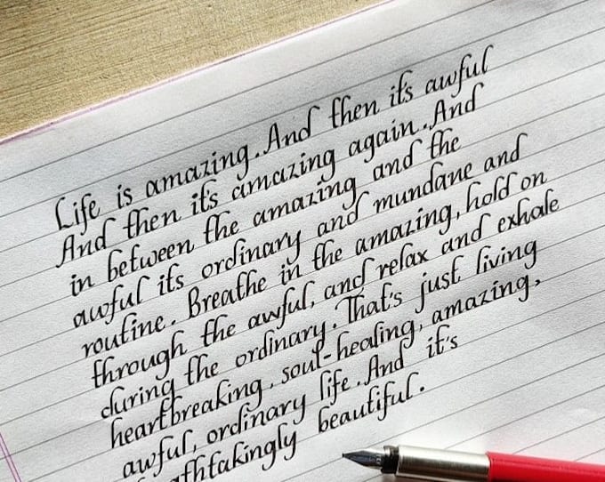 write anything with my beautifull handwriting