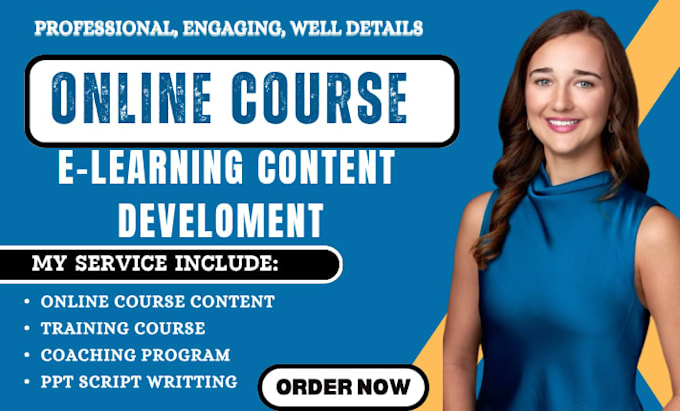 create online course content training manual work book ppt design video course