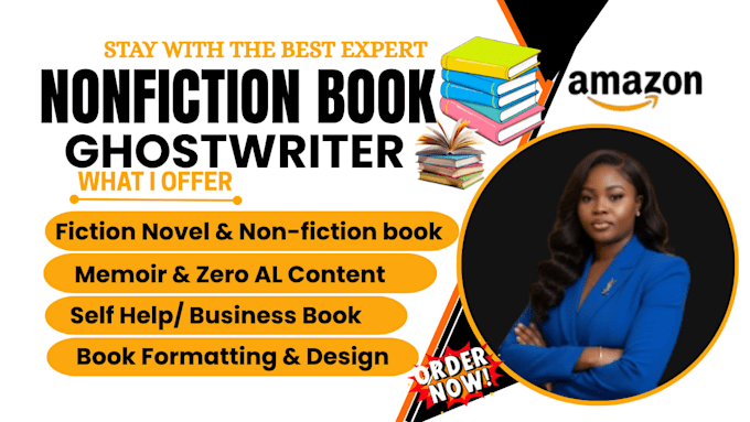 write a self help ebook, ghostwrite nonfiction book, memoir kindle ebook writer