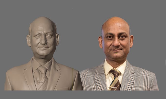 create a realistic 3d head sculpt or bust stl for 3d printing