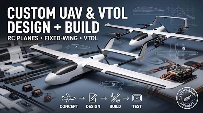 build your custom uav vtol rc plane from design to flight ready