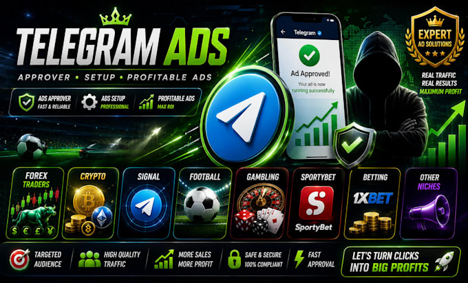 setup approved telegram ads
