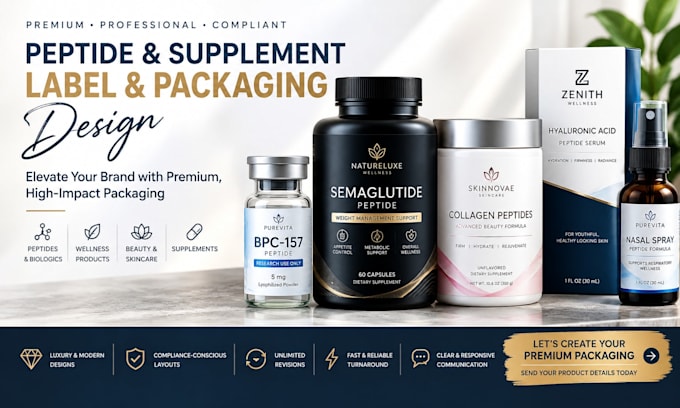 create rocktomic, supliful, vox nutrition supplement label design