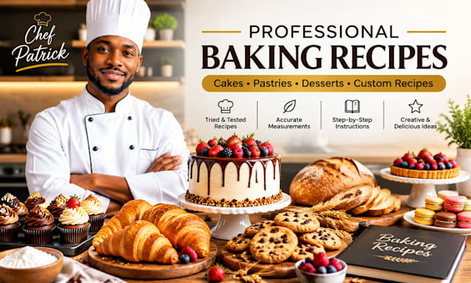 create professional baking recipes, dessert recipes, and pastry formulas