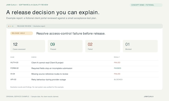 test your web app or ai workflow and deliver a clear QA report