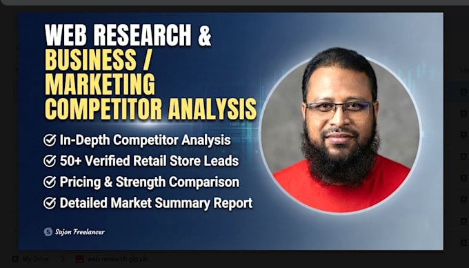 do web research and business market competitor analysis