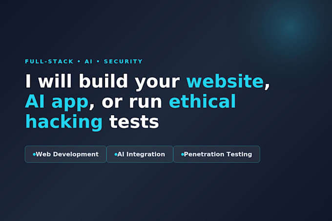 develop your website, build an ai app or run ethical hacking tests